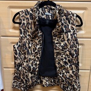 Zara Leopard Print Jacket with Chain Detail